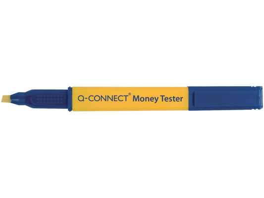 Verifica banconote Q-Connect a penna giallo/blu KF14620