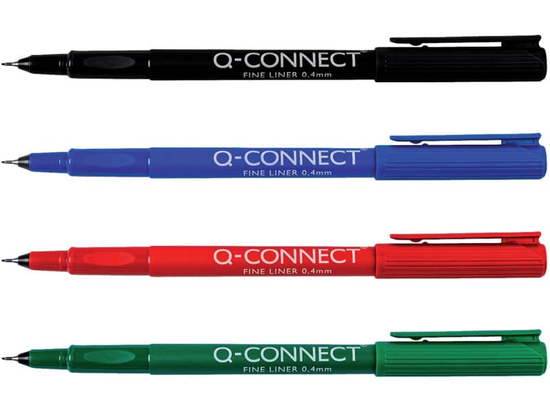 Fineliner Q-Connect 0.4 mm blu  Conf. 10 pezzi - KF25008