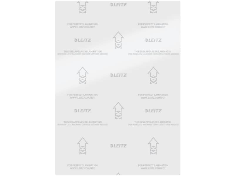 Pouches per plastificatrici Leitz iLam con UDT 2x125 µm in EVA A4 21,6x30,3 cm Conf. 100 pezzi - 74810000