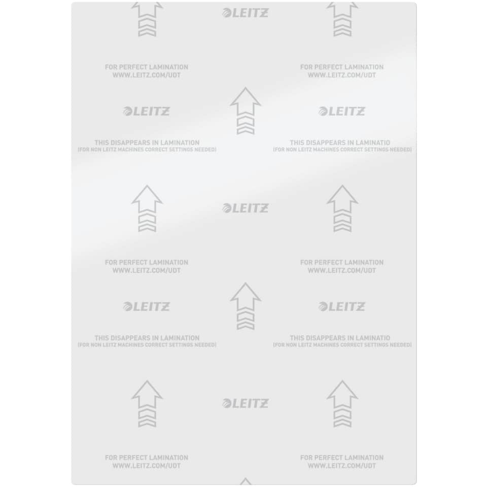 Pouches per plastificatrici Leitz iLam con UDT 2x80 µm in EVA A4 21,6x30,3 cm Conf. 100 pezzi - 74780000