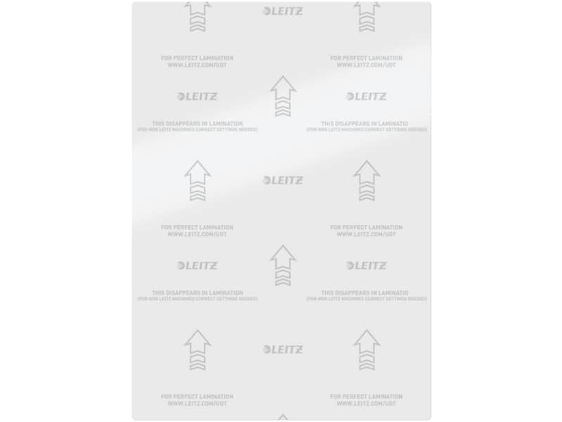 Pouches per plastificatrici Leitz iLam con UDT 2x80 µm in EVA A4 21,6x30,3 cm Conf. 100 pezzi - 74780000