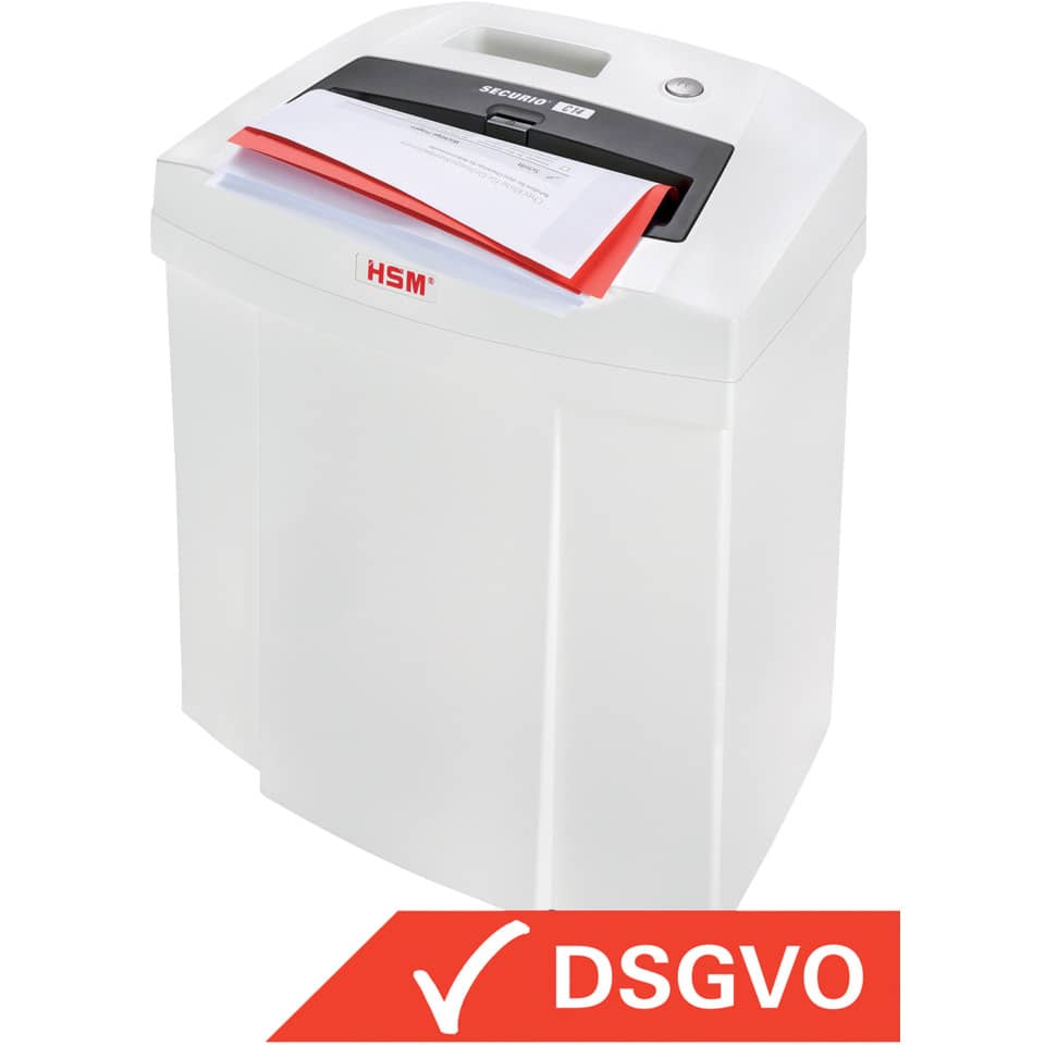 Distruggidocumenti uso moderato HSM SECURIO C14 - P-4 - 20 L - taglio a frammenti 4x25 mm - bianco - 2253111