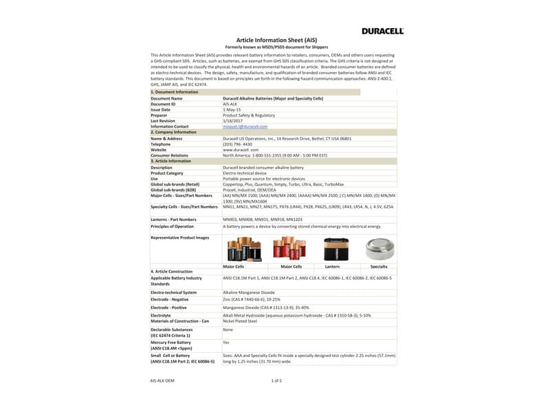Batterie alcaline Duracell Ultra Power Ministilo 2400 AAA conf. da 4 - DU0061