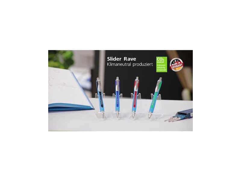 Penna a sfera a scatto Schneider Slider Rave ricaricabile tratto XB blu 132503