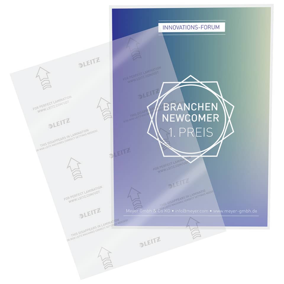 Pouches per plastificatrici Leitz iLam con UDT 2x80 µm in EVA A4 21,6x30,3 cm Conf. 100 pezzi - 74780000