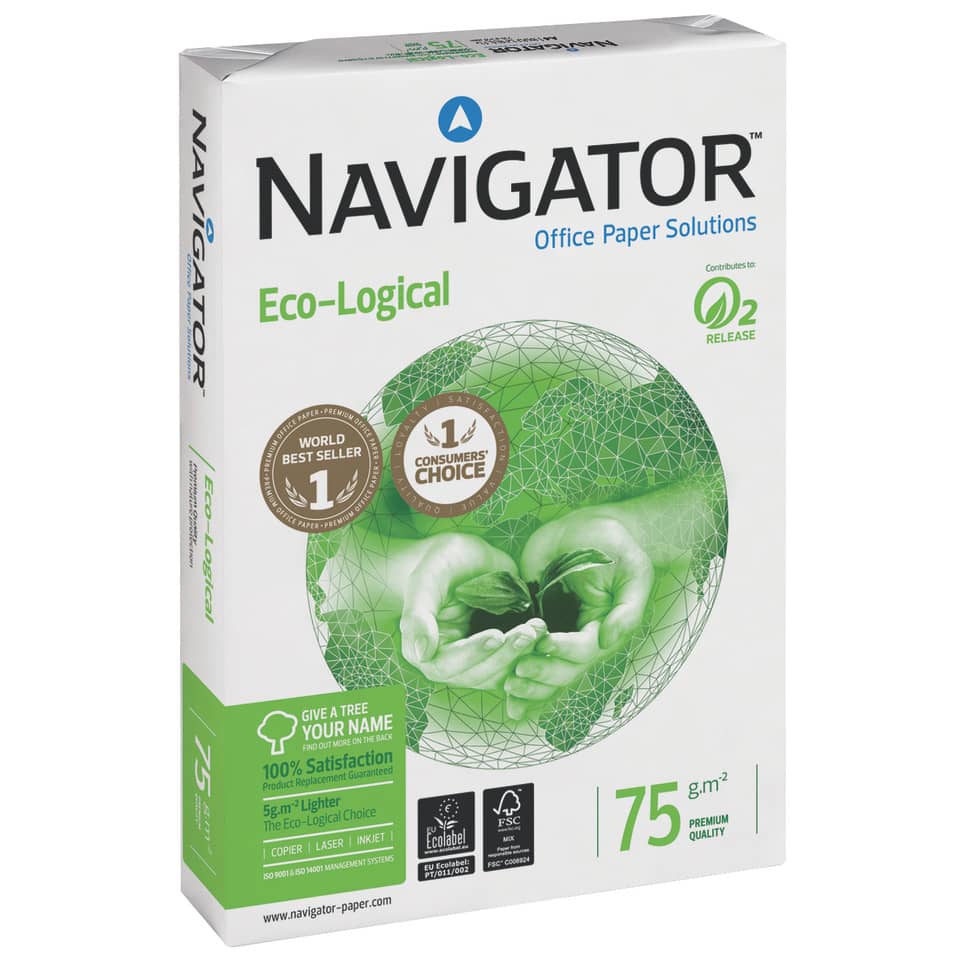 Carta per fotocopie A4 Navigator Ecological 75 g/m² Risma da 500 fogli - NEC0750088