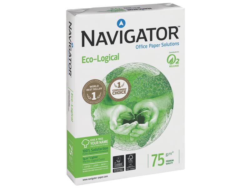 Carta per fotocopie A4 Navigator Ecological 75 g/m² Risma da 500 fogli - NEC0750088