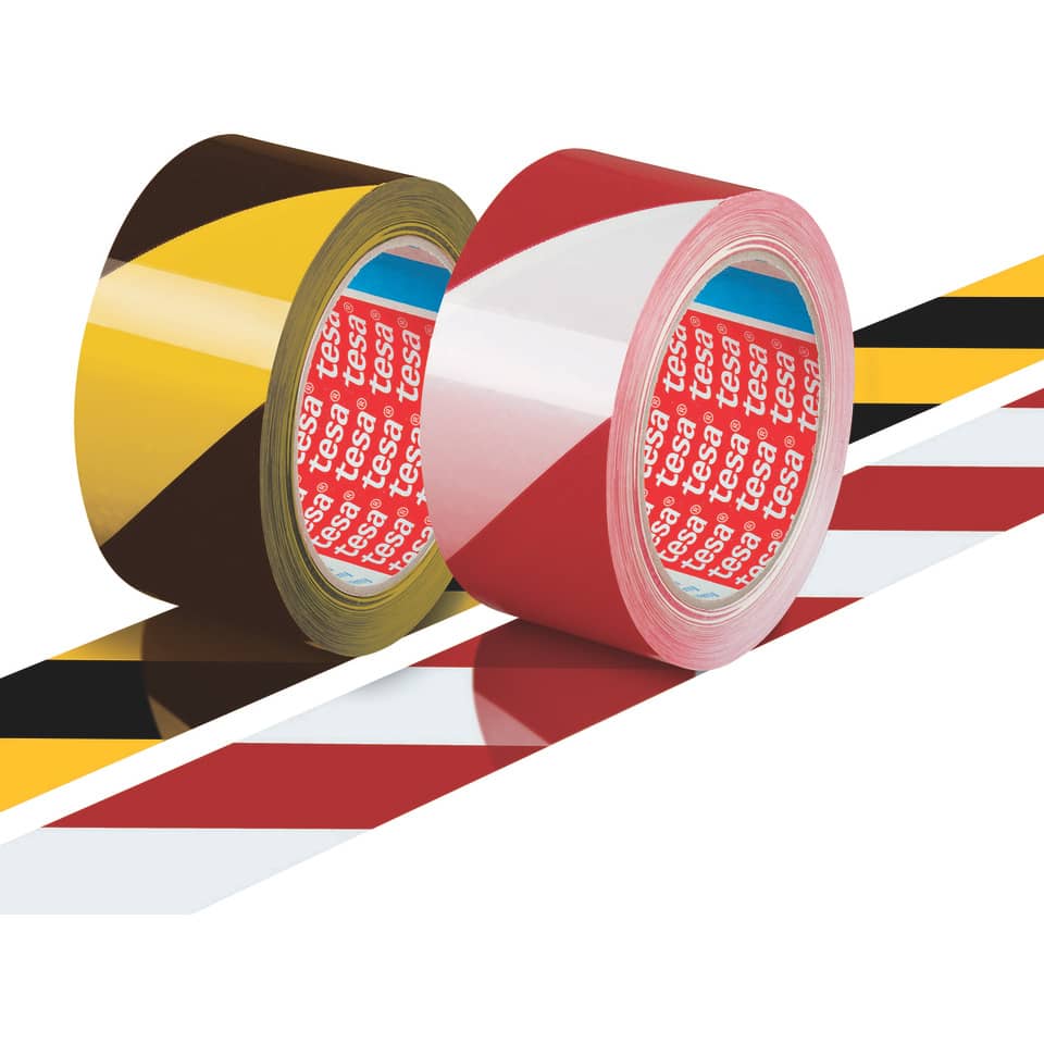 Nastro segnaletico tesa Signal Universale OPP adesivo acrilico 50mm x 66m rosso-bianco - 58134-00000-00