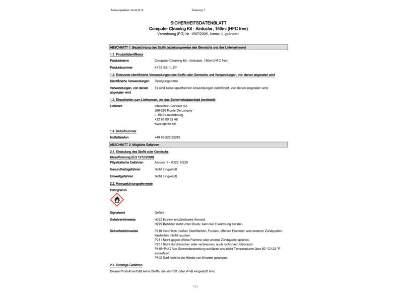 Kit pulizia pc Q-Connect aria compressa, liquido detergente e salviette KF32155A