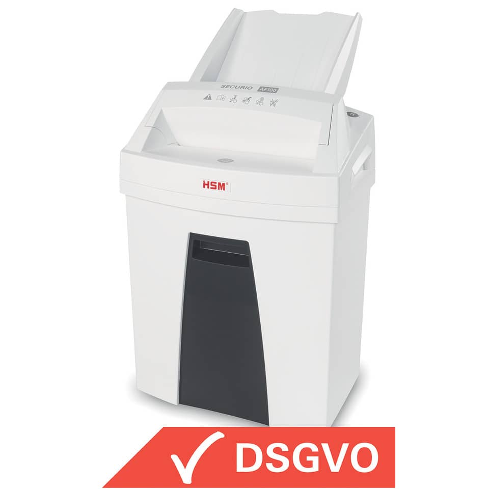 Distruggidocumenti uso frequente per alti volumi HSM SECURIO AF100 P-4 25 L taglio frammenti 4x25 mm bianco 2063111