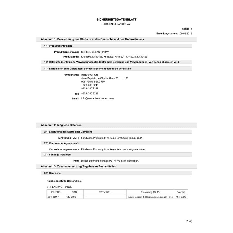 Fluido detergente per schermo e tastiera Q-Connect KF04502A