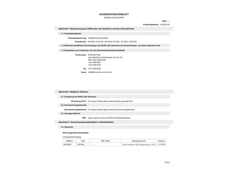 Fluido detergente per schermo e tastiera Q-Connect KF04502A