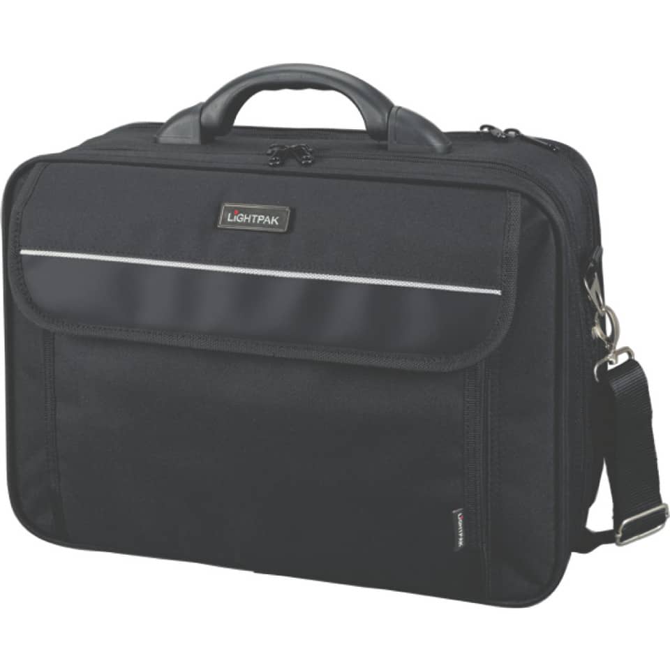 Borsa portacomputer Lightpak ARCO in poliestere 40,5x33x16 cm fino a 17" nero 46010