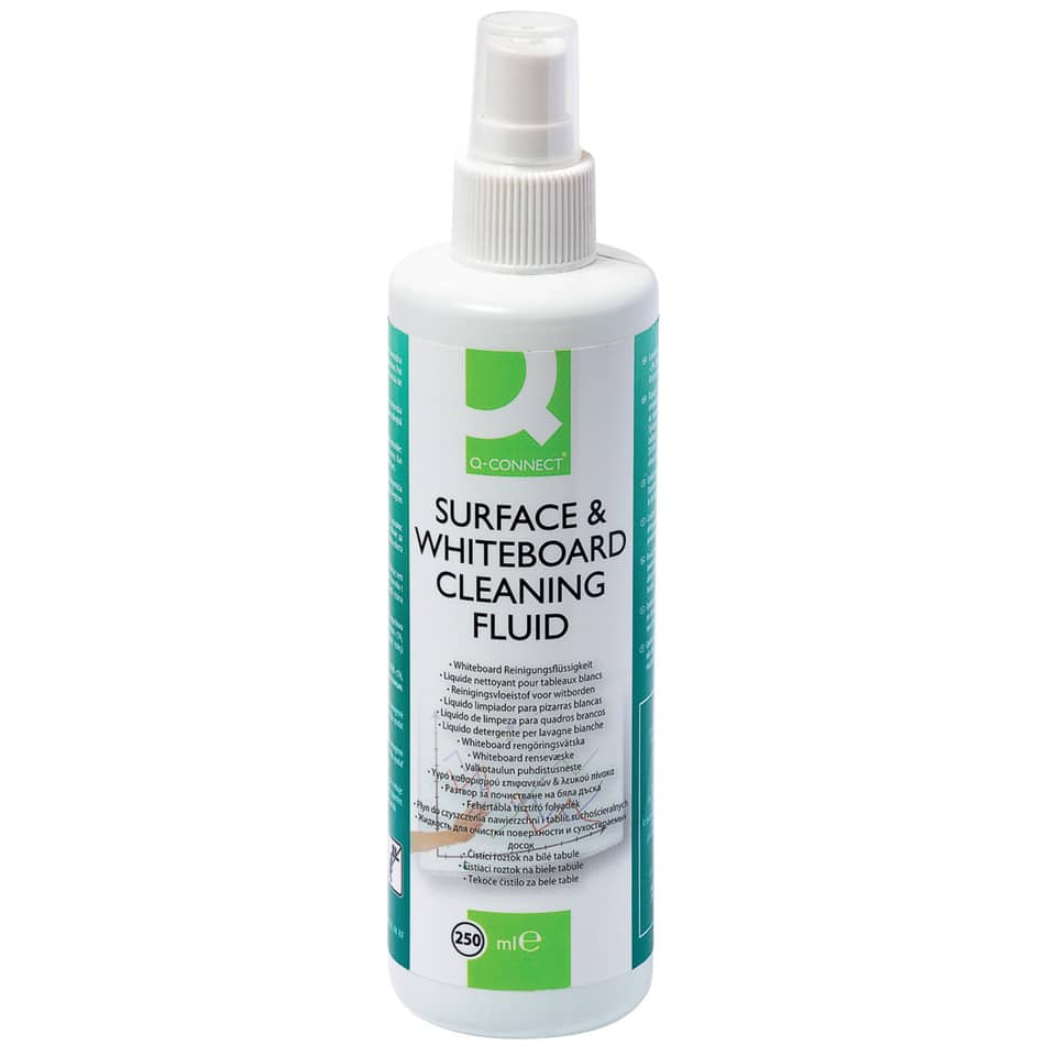 Liquido detergente per lavagne bianche Q-Connect erogatore a spruzzo 250 ml KF04552