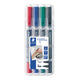 Marcatori doppia punta Staedtler Lumocolor permanent duo 348 assortiti astuccio da 4 pezzi - 348 WP4