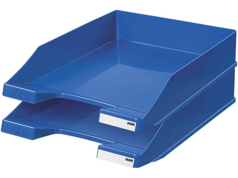 Vaschetta portacorrispondenza accatastabile KLASSIK A4/C4 HAN in polistirolo blu - 1027-X-14