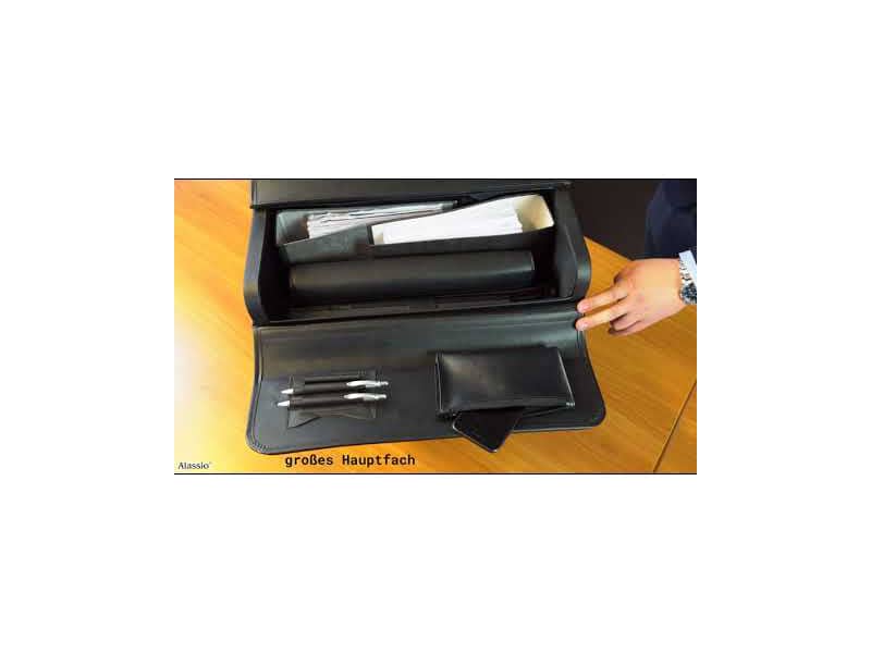 Borsa Pilota Alassio SILVANA in ecopelle 48,5x23x37 cm nero 92301