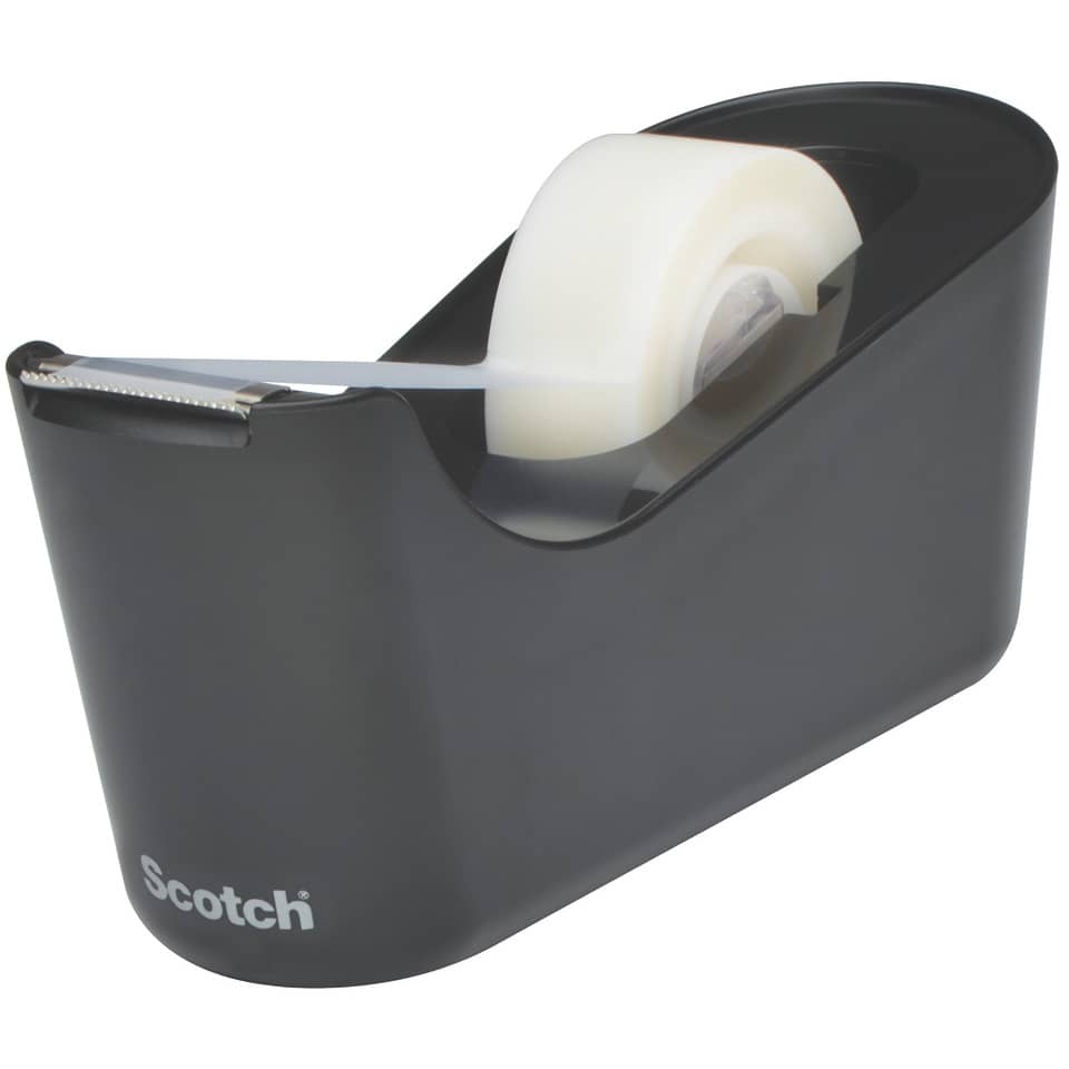 Dispenser per nastro adesivo Scotch® Magic™ Classic nero + 1 rotolo 19 mm x 33 m - C18-B Black