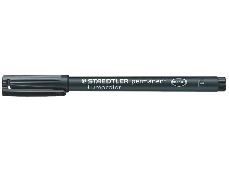 Penna a punta sintetica Staedtler Lumocolor permanent pen 318 F nero 318-9
