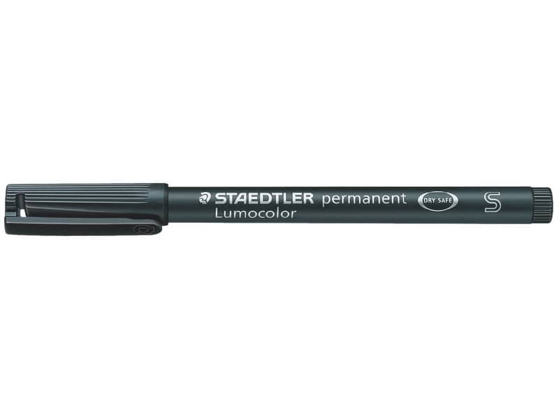 Penna a punta sintetica Staedtler Lumocolor permanent pen 313 S nero 313-9