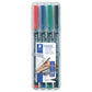 Penne a punta sintetica Staedtler Lumocolor permanent pen 313 s assortiti astuccio da 4 pezzi - 313 WP4