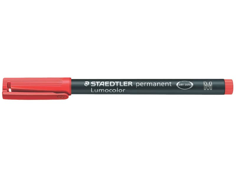 Penna a punta sintetica Staedtler Lumocolor permanent pen 317 M rosso 317-2
