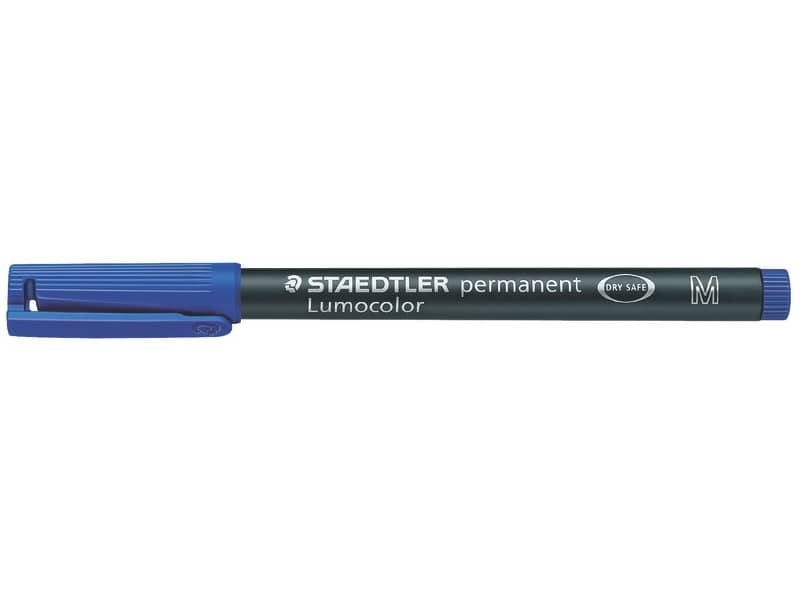 Penna a punta sintetica Staedtler Lumocolor permanent pen 317 M blu 317-3