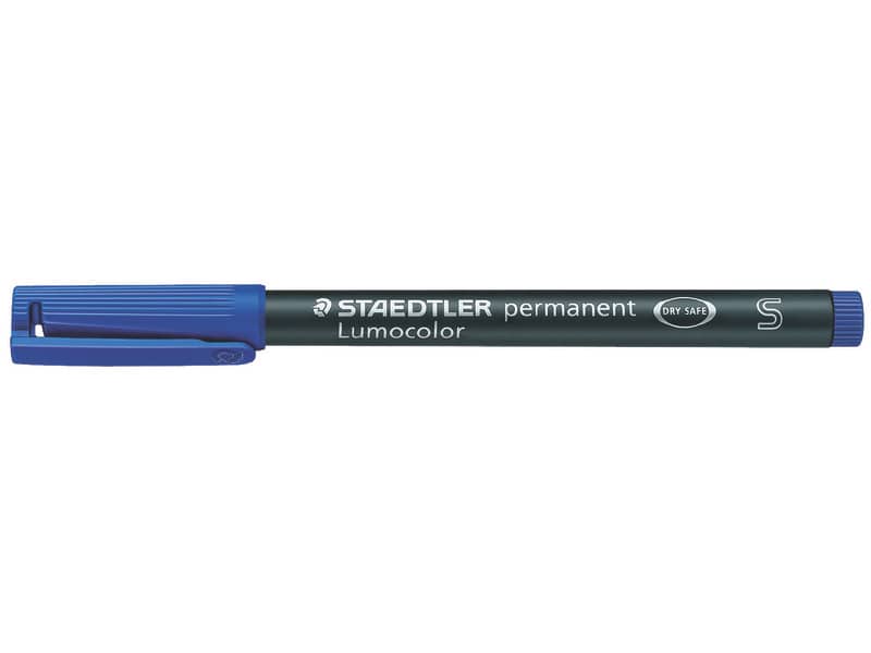 Penna a punta sintetica Staedtler Lumocolor permanent pen 313 S blu 313-3
