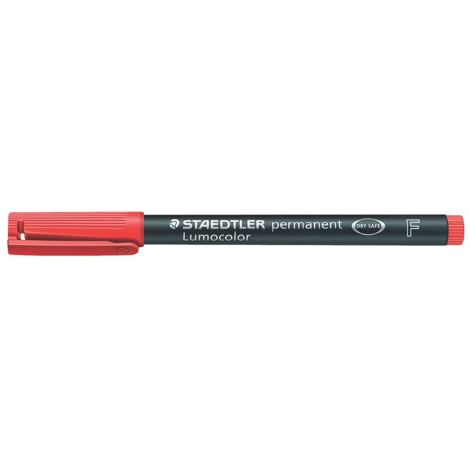 Penna a punta sintetica Staedtler Lumocolor permanent pen 318 F rosso 318-2