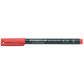 Penna a punta sintetica Staedtler Lumocolor permanent pen 313 S rosso 313-2