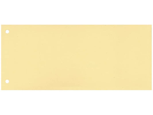Separatore per archivio con due fori Q-Connect 24x10,5 cm 190 g/m² giallo conf. da 100 - KF00516