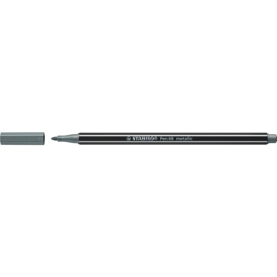 Pennarelli Stabilo Pen 68 metallic 1 mm  argento - 68/805