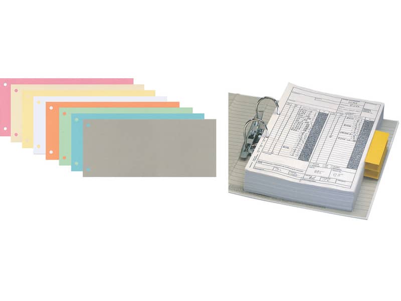 Separatore per archivio con due fori Q-Connect 24x10,5 cm 190 g/m² cuoio conf. da 100 - KF00514