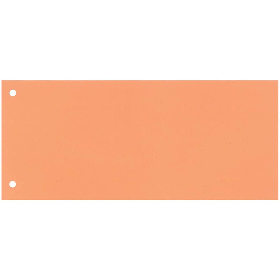 Separatore per archivio con due fori Q-Connect 24x10,5 cm 190 g/m² arancio conf. da 100 - KF00519