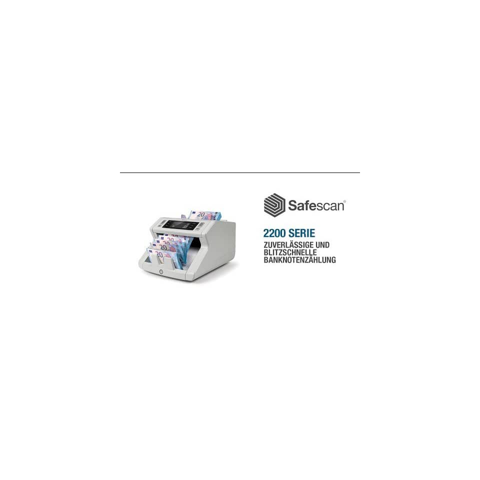 Contabanconote Safescan 2210 fino a 1000 banconote al minuto grigio - 2 controlli anti contraffazioni - 115-0512