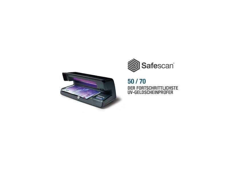 Verificatore banconote false Safescan 70 nero - luce bianca a Led 131-0398