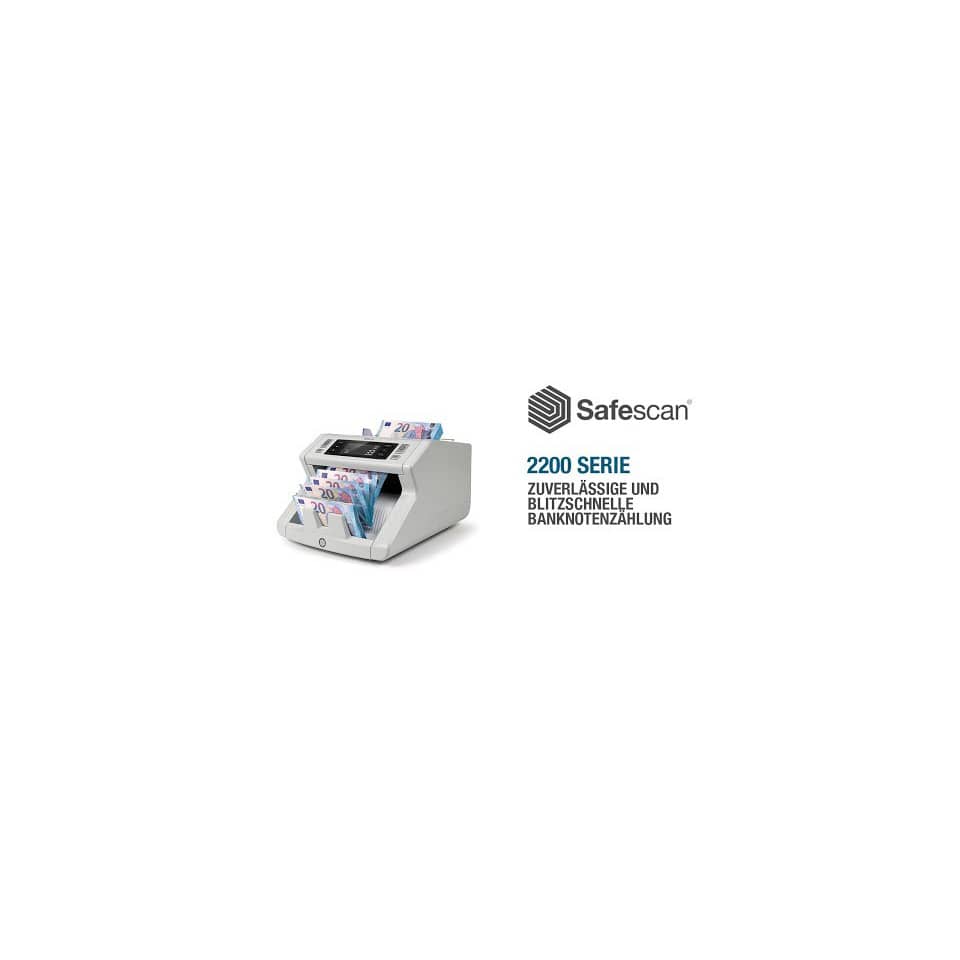 Contabanconote Safescan 2250 fino a 1000 banconote al minuto grigio - 3 controlli anti contraffazioni - 115-0513