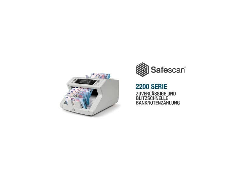 Contabanconote Safescan 2250 fino a 1000 banconote al minuto grigio - 3 controlli anti contraffazioni - 115-0513