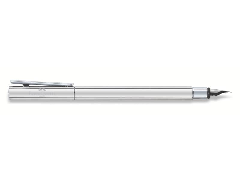 Penna Stilografica Faber-Castell Neo Slim M metallo cromato 342000