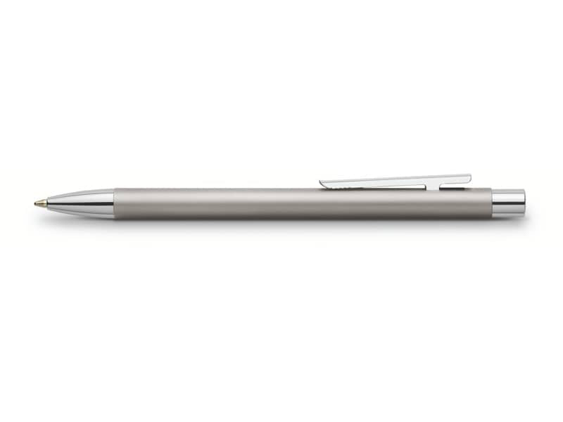 Penne a sfera a scatto Faber-Castell Neo Slim M metallo satinato 342120