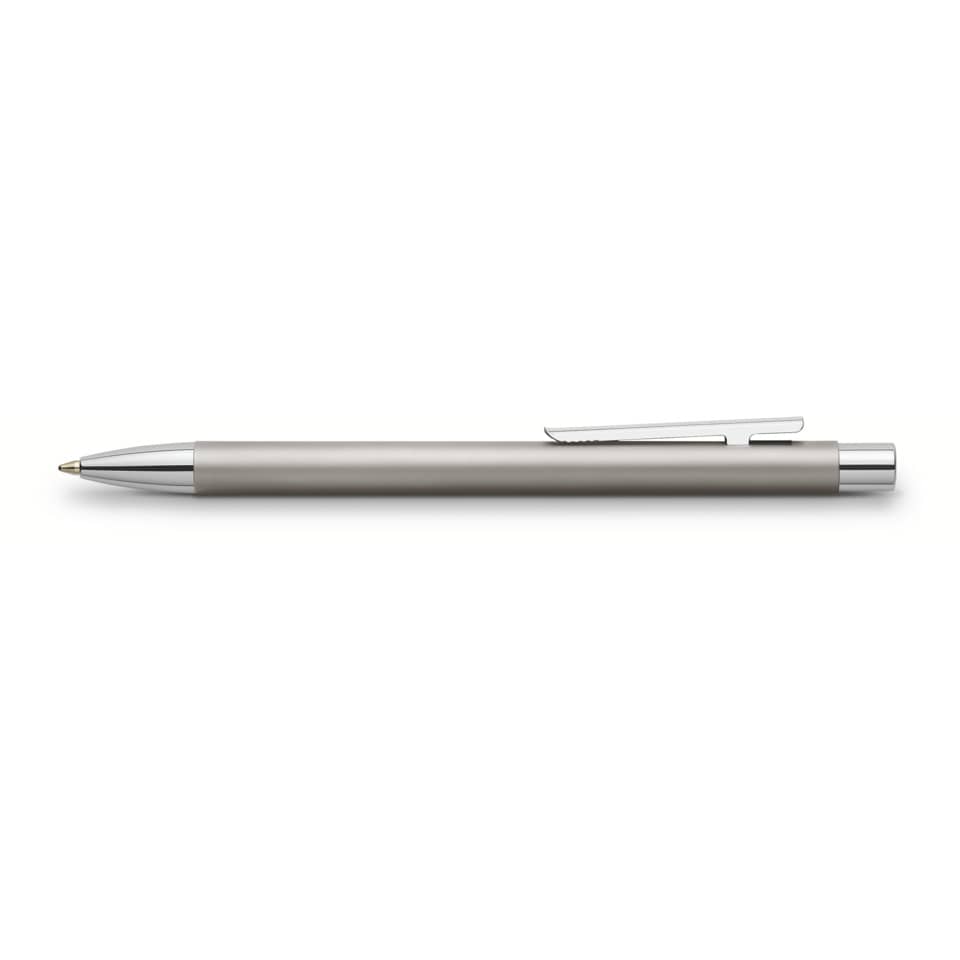 Penne a sfera a scatto Faber-Castell Neo Slim M metallo satinato 342120