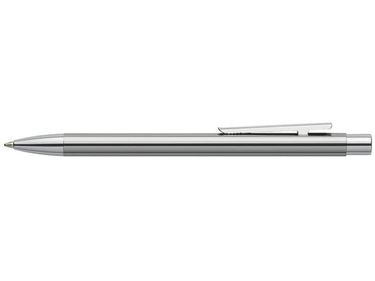 Penna a sfera a scatto Faber-Castell Neo Slim M metallo cromato 342020