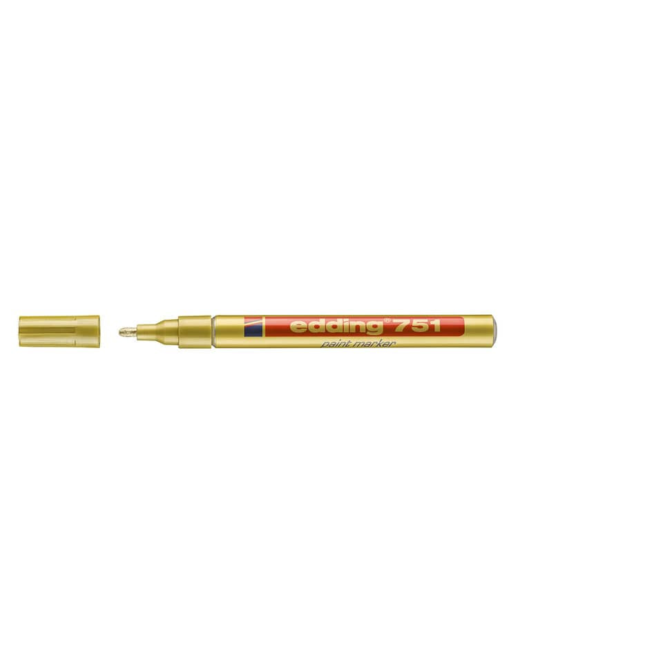 Marcatore a vernice edding 751 punta conica 1-2 mm oro 4-751053