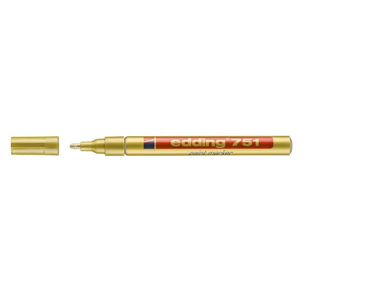 Marcatore a vernice edding 751 punta conica 1-2 mm oro 4-751053