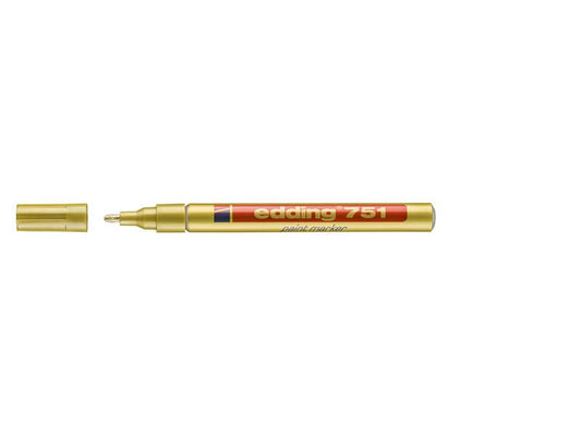 Marcatore a vernice edding 751 punta conica 1-2 mm oro 4-751053