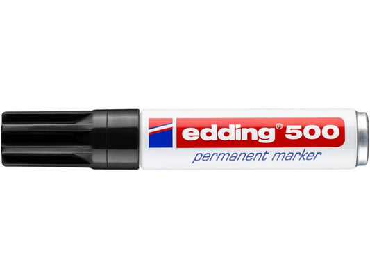 Marcatore permanente edding 500 punta scalpello 2-7 mm nero 4-500001