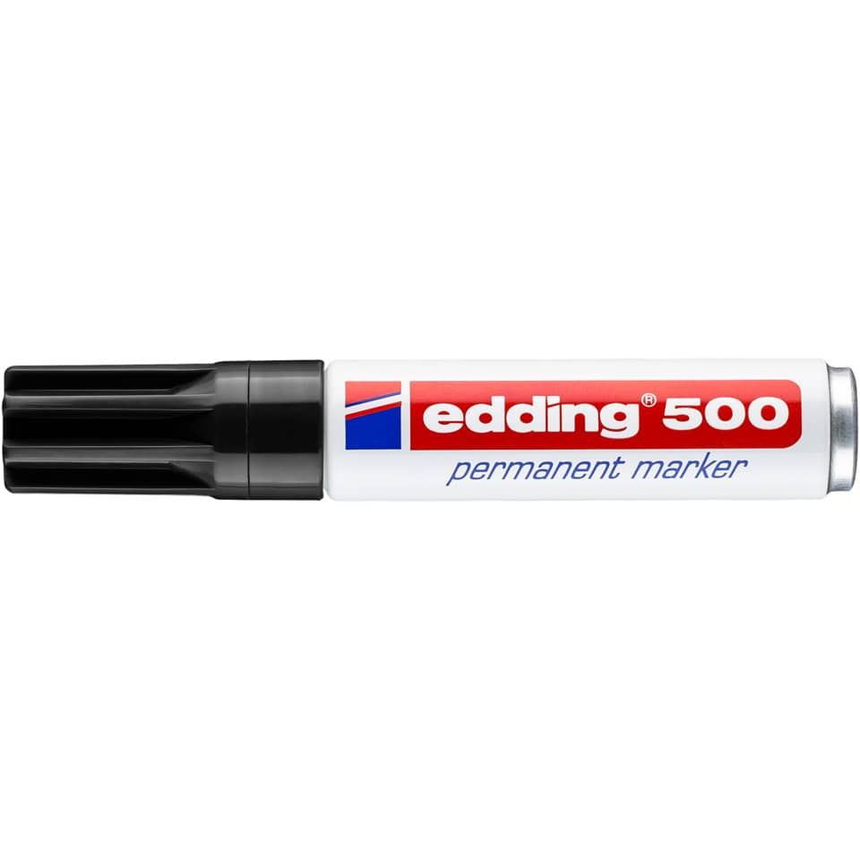 Marcatore permanente edding 500 punta scalpello 2-7 mm nero 4-500001