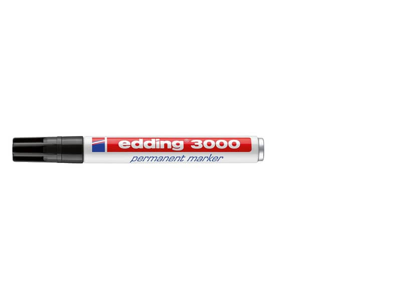 Marcatore permanente edding 3000 punta conica 1,5-3 mm nero 4-3000001