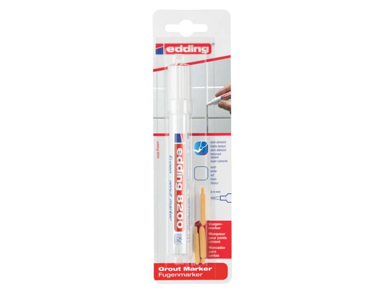 Marcatore per fughe edding 8200 punta conica 2-4 mm bianco 4-8200-1-4049
