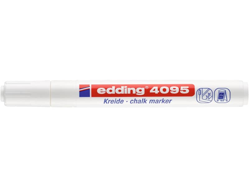 Marcatore a gesso liquido edding 4095 punta conica 2-3 mm bianco 4-4095049